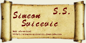 Simeon Svičević vizit kartica